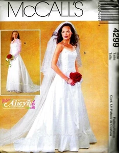 2003 Alicyn Exclusives Wedding Dress U-Pick Size 8-16 Pattern McCall's 4299 OOP - Picture 1 of 3