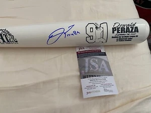 OSWALD PERAZA NEW YORK YANKEES SIGNED COOPERSTOWN LIMITED EDITION BAT JSA WITNES - Picture 1 of 4