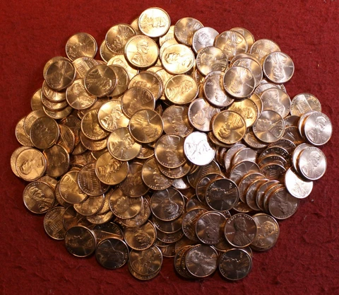 1997-P Lincoln Memorial Cent Penny 50 Coin roll Uncirculated read description Cover