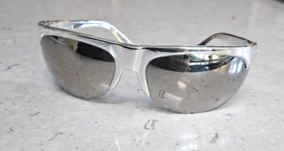 NUEVO Ultra Raro! Gafas de sol BF Bolle METÁLICAS PLATEADAS espejadas paquete original de Francia Foto 1 de 4