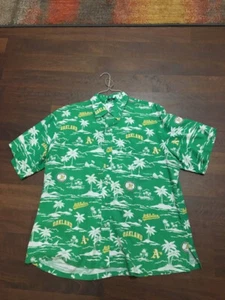 OAKLAND ATHLETICS HAWAIIAN SHIRT CLASSIC ATHLETICS LOGOS REYN SPOONER SIZE: XL - Picture 1 of 6