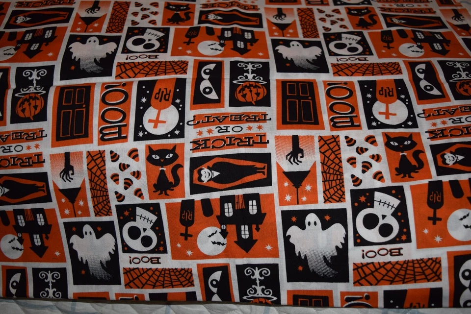 TRICK TREAT CHILDREN HALLOWEEN FABRIC - Image 1 of 1