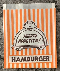 Lote de 10 bolsas de aperitivos para hamburguesas vintage para restaurante 1950 - Imagen 1 de 5