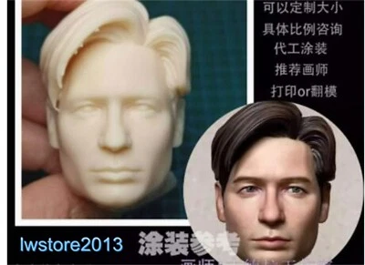 1:18 Painted Head Sculpt David William Duchovny For 3.75" Male Figure Body - Image 1 of 4