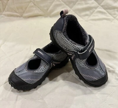 Merrell Gray Suede/Mesh Kids Mary Jane Chameleon Arc Jump India Size 9 Toddler - Image 1 of 4