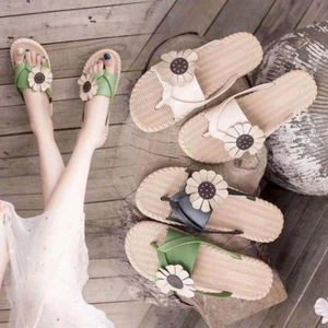 Hausschuhe Damen Sommer Freizeit Gänseblümchen Fee Wind Ins rutschfeste Strandsandalen - Bild 1 von 15