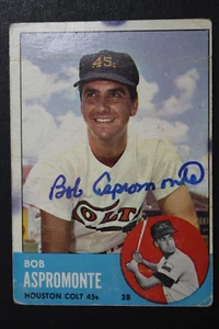 Ken Aspromonte Colt 45s Senators Autograph Signed 1963 Topps Baseball Card #45 - Picture 1 of 3