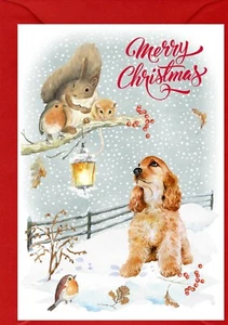 Cocker Spaniel Dog A6 (4" x 6") Christmas Card - Blank inside - by Starprint - Picture 1 of 1
