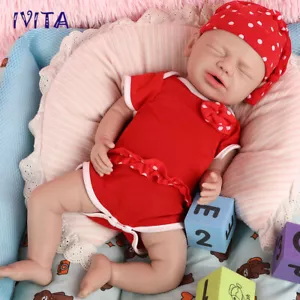 Muñeca renacida de silicona realista de silicona IVITA 19"" hecha a mano juguete infantil - Imagen 1 de 12