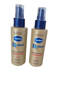 2 Vaseline Radiant feuchtigkeitsspendendes Körperöl auffüllend neu 3,7 Oz. je 1 % Lipide - Bild 1 von 1