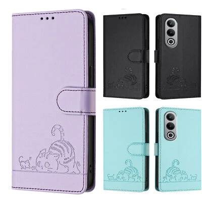 Shockproof Cat Wallet Case Phone Case Cover for OnePlus 10 Pro 9 11 12 Nord CE4 - Image 1 of 4