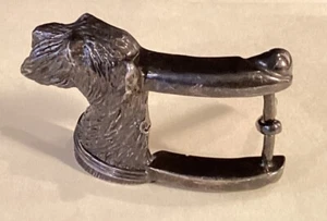 Sterling Silver/925 Scottie Dog Belt Buckle - Picture 1 of 9