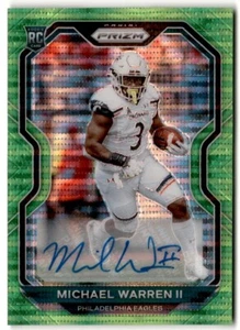 2020 Panini Prizm Neon Green Pulsar Michael Warren II Rookie Auto #345 - Picture 1 of 2