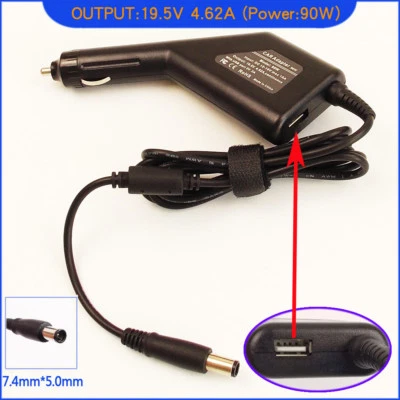 Laptop Auto Ladegerät Adapter + USB für Dell Vostro 3750 3555 3460 3450 V131 15Z - Bild 1 von 4