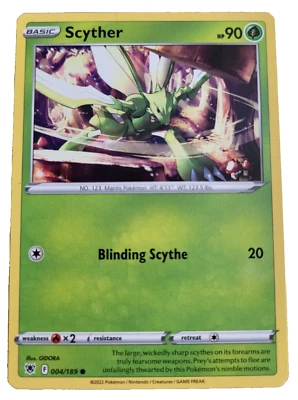 Scyther 004/189 Common Astral Radiance Pokemon Trading Card TCG (F9 - Image 1 of 2