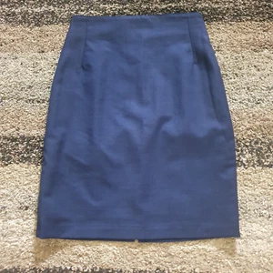 Gianni Versace Vintage 80s Women's Blue Pencil Skirt - Size 42/UK 10 Waist 25" - Picture 1 of 7