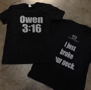 3-16 Owen Hart 1997 VTG Black T Shirt Double Sided - Picture 1 of 1