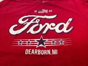 Ford Motor Company, Men's T-Shirt 1903 Dearborn Michigan Size XL Red - Picture 1 of 14
