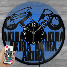 LED Vinyl Clock Akira Bike Light Vinyl Record Wall Clock Decor Home 6037