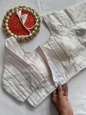 Readymade Sari Blouse Designer Stiched Lehenga Choli Crop Top Wedding Party Wear - Image 1 of 4