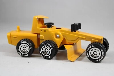 1979 Buddy L Pressed Steel Toy Road Grader Yellow Vintage  - Construction - Image 1 of 4