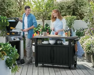 Keter Outdoor BBQ Table/Worktop/Serving Station Unity Chef - XL or XXL w/Sink! - Picture 1 of 27