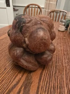 Weinender Buddha Skulptur fein geschnitztes Holz SCHÖN! - Bild 1 von 8