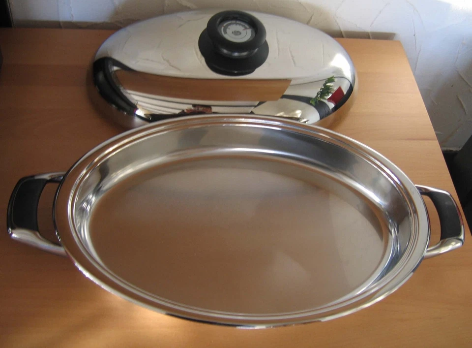 AMC Bräter oval, Topf, Kochtopf,  Deckel Visiotherm, 24 x 38 cm, 3,5 ltr. - Bild 1 von 1