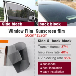 Zum Selbermachen ungeschnittene Rolle Fenster Spiegel schwarz Chrom Tönungsfolie Auto Home Office Glas neu - Bild 1 von 24