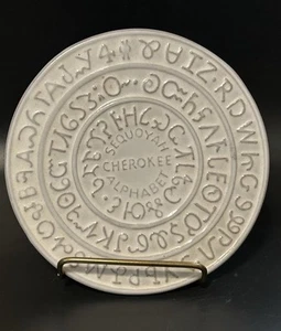 Frankoma Ceramic Pottery Trivet Cherokee Alphabet Native American Sequoyah 1828 - Picture 1 of 5