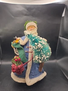 Figura de Papá Noel con túnica azul 1989 Clothtique de Possible Dreams #713048 de colección - Imagen 1 de 17