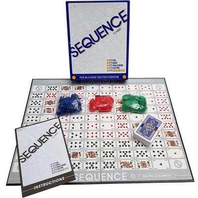 Sequence Card Board Game Strategy Complete Goliath Family 2-12 Players Age 7+ - Image 1 of 4
