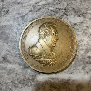 Treasury Bureau of the Mint Presidential Bronze 3" Medal Andrew Jackson - Picture 1 of 2