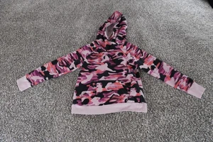 Under Armour Hoodie Youth Extra Small Pink Camouflage Pullover Loose Fit Fleece - Picture 1 of 9