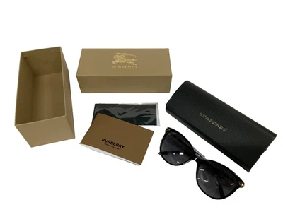 Очки солнцезащитные женские Burberry BE4216 Cateye черные клетчатые серые градиентные линзы - Изображение 1 из 4