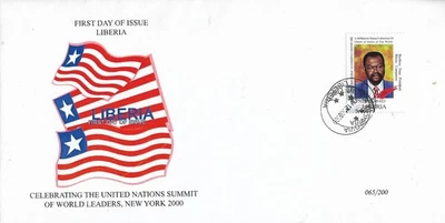 Liberia 1999 Rare FDC Burkina Faso President Blaise Compaore MNH - Image 1 of 2