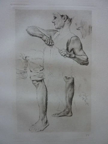 MAX KLINGER - Kupferdruck/Zeichnung von 1910 "Elend" !! - Bild 1 von 1