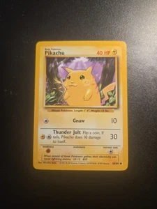 Pikachu 58/102 Base Set 1999-2000 Pokemon Card WOTC MP - Picture 1 of 3