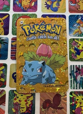 Pokemon Vintage Vending machine Sticker HOLO Prism 2000 Nintendo #002 Ivysaur - Image 1 of 4