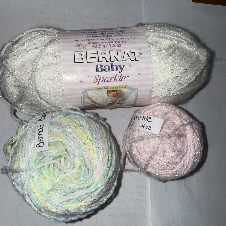 Bernat baby pompadour yarn BABY SPARKLE - 42.5g, 1.5oz (discontinued) - Image 1 of 1