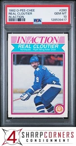 1982 O-PEE-CHEE IN AZIONE #280 REAL CLOUTIER NORDIQUES PSA 10 - Foto 1 di 2