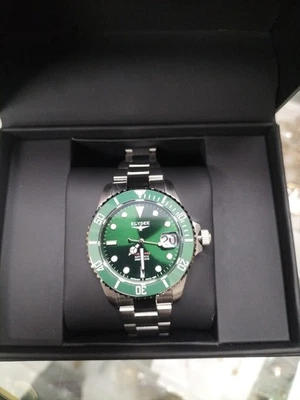 АВТОМАТИЧЕСКИЕ ЧАСЫ ELYSEE OCEAN PRO С ЗЕЛЕНЫМ ЦИФЕРБЛАТОМ, 200 М УСТОЙЧИВЫЕ ПЯТНА/СТАЛЬ - Изображение 1 из 4