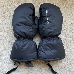 Guanti da sci KJUS donna logo piumino premium nero taglia 8 XL (vendita al dettaglio $ 199) - Foto 1 di 5
