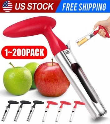 Fruit Apple Corer Pear Tools Stainless Steel Kitchen Twist Easy Core Remover US - Image 1 of 4