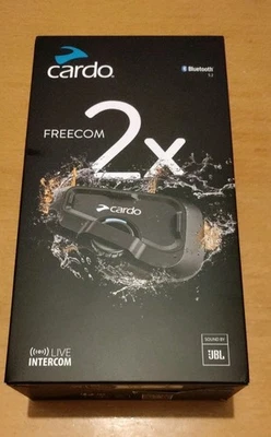 CARDO FREECOM 2X SOLO BLUETOOTH MOTORCYCLE COMMUNICATION SYSTEM - Image 1 of 4