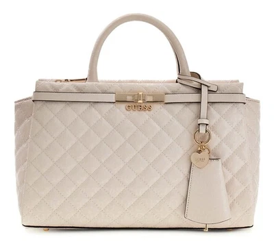 GUESS Idra Girlfriend Satchel Handtasche Schultertasche Tasche Stone creme Neu