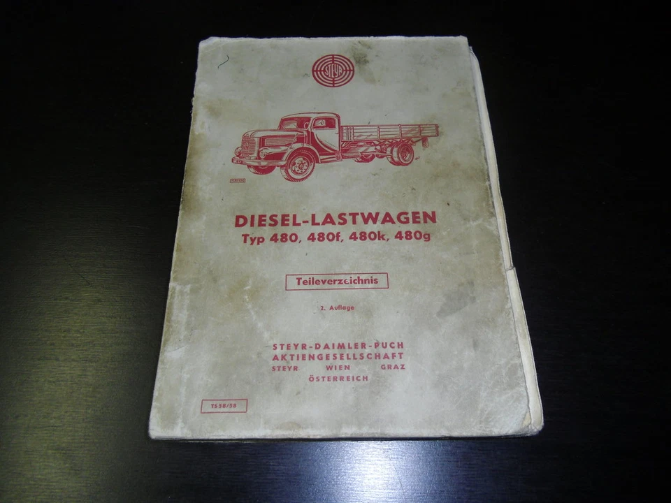Catalogo Ricambi Diesel Camion Tipo F 480 Steyr 1958 - Immagine 1 di 1