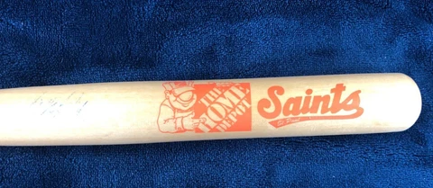 Autographed St. Paul Saints Home Depot Mini-Bat - 18 inches Cover