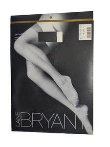 Lane Bryant Pantyhose Sz A BLACK Daysheer Invisible Reinforced Toe 155-200 - Picture 1 of 3