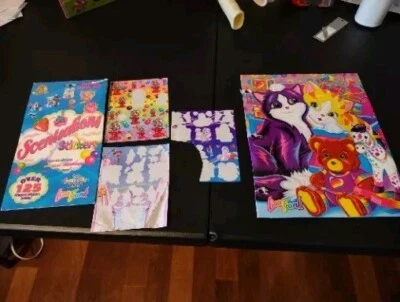 Carpeta de 2 bolsillos vintage Lisa Frank Purrfect Playtime Kittens pegatina de aromas Foto 1 de 4